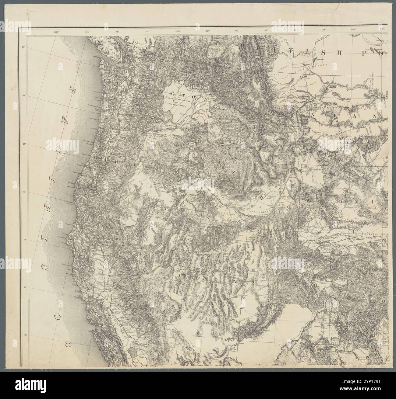 Territory of the United States vom Mississippi River bis zum Pazifischen Ozean: Ursprünglich vorbereitet, um die Berichte über die Erkundungen einer Route der Pacific Railroad zu begleiten: Erstellt gemäß dem 10th & 11th Section of the Army Appropriation, Act vom 3. März 1853 1873 durch die Vereinigten Staaten. Kriegsministerium. Ingenieurkorps Stockfoto