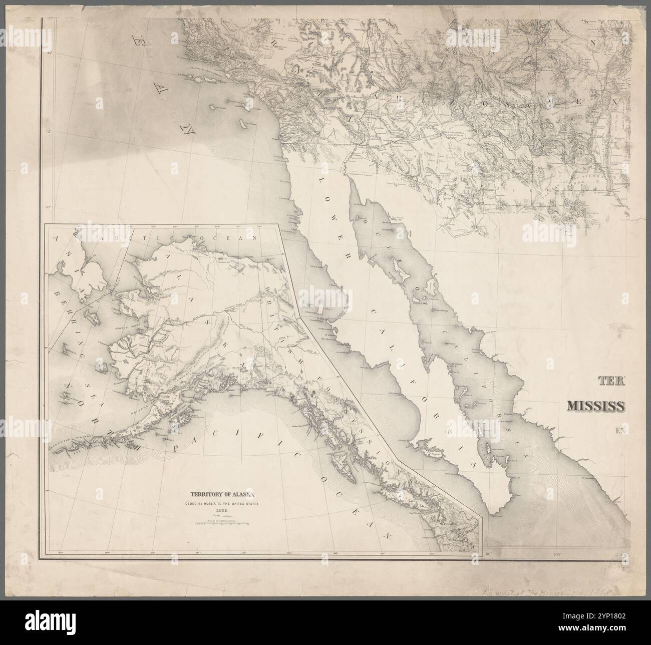 Territory of the United States, vom Mississippi River bis zum Pazifischen Ozean: Ursprünglich vorbereitet, um die Berichte über die Erkundungen einer pazifischen Eisenbahnstrecke zu begleiten: Erstellt in Übereinstimmung mit dem 10th & 11th Section of the Army Appropriation, Act vom 3. März 1853 1868 Stockfoto