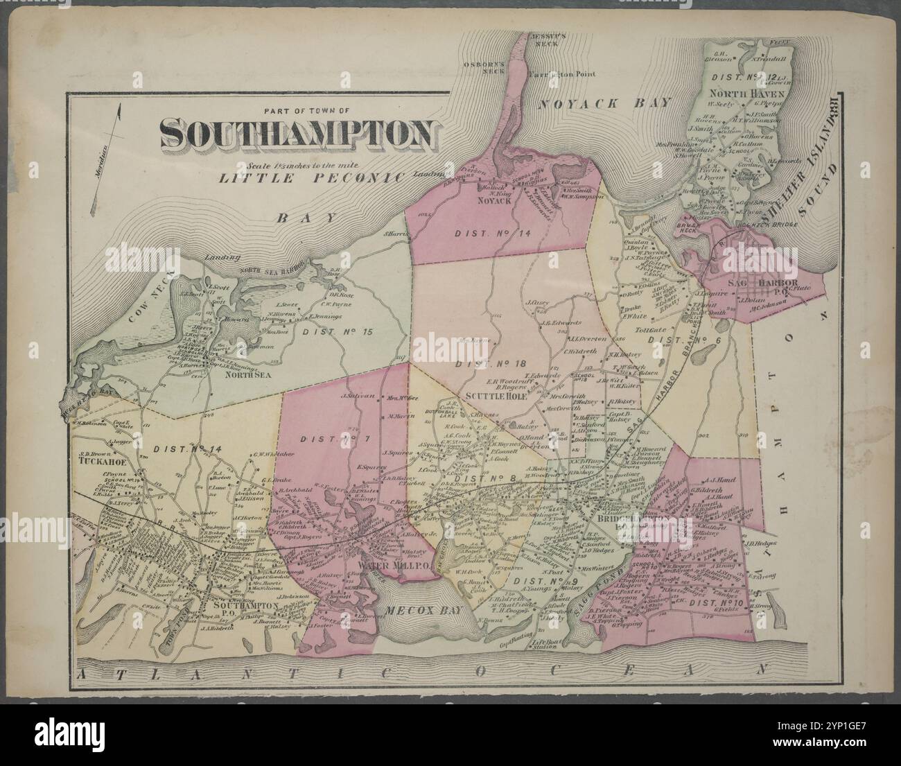 Teil der Stadt Southampton 1873 von Beers, F. W. (Frederick W.) Stockfoto