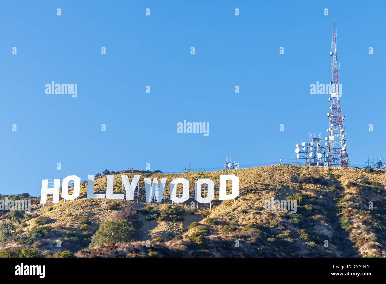 Hollywood-Schild am Mount Mt Lee in Los Angeles, USA Stockfoto