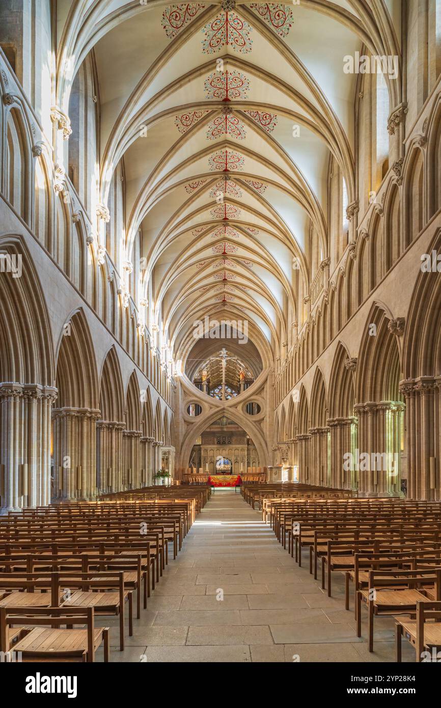 Wells Cathedral in Wells Somerset Stockfoto