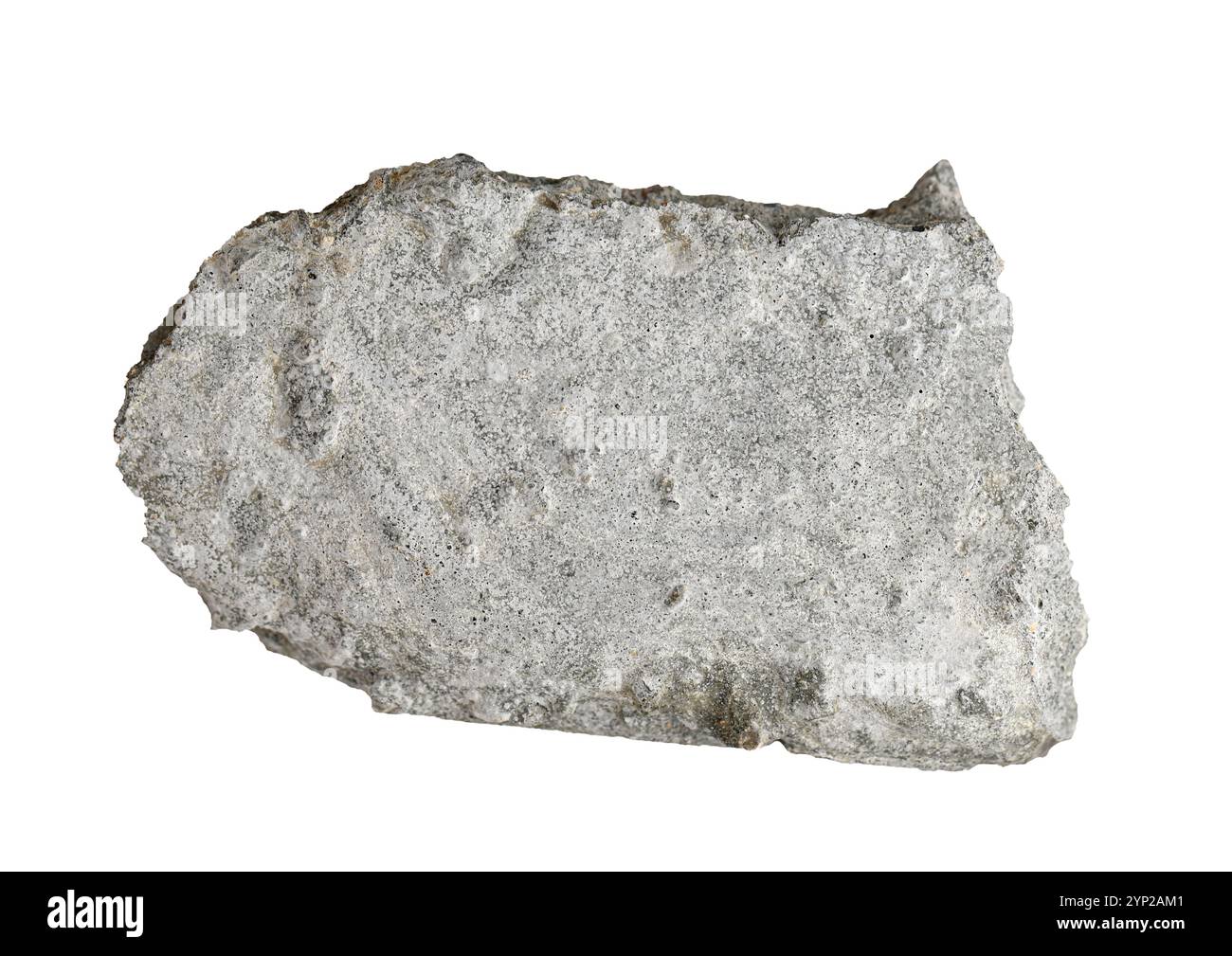 Zementstein, Stück Beton isoliert auf weißem, Schneideweg Stockfoto