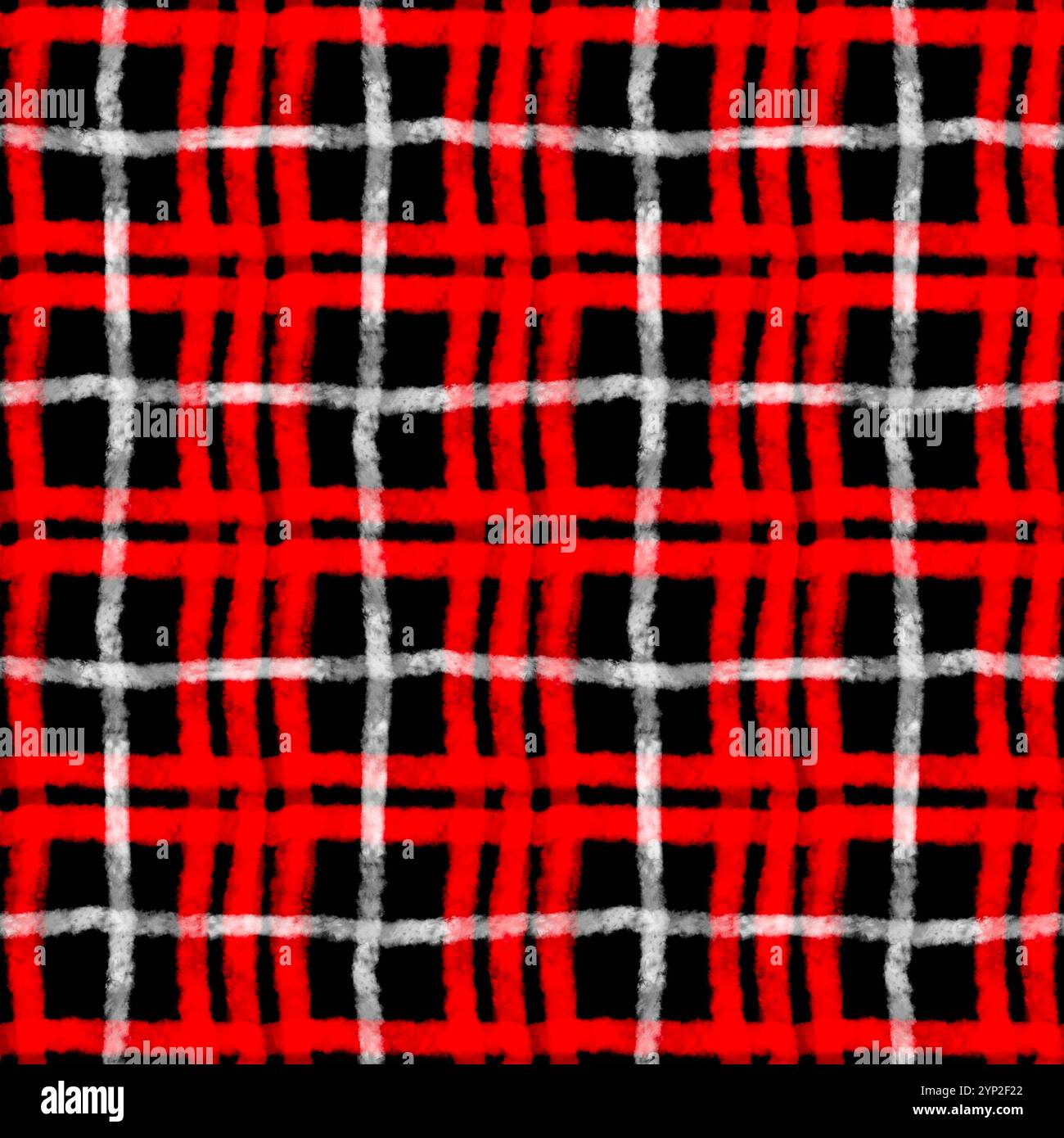 Weihnachtsnahtloses Karomuster auf schwarzem Hintergrund. Happy New Year-Konzept Stockfoto