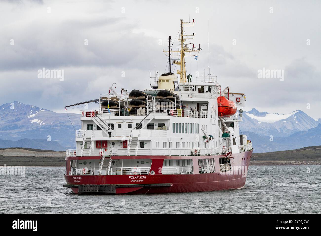 Das Expeditionsschiff Polar Star fährt von Ushuaia in Argentinien zur Antarktischen Halbinsel in der Antarktis, im südlichen Ozean, in den Polarregionen Stockfoto