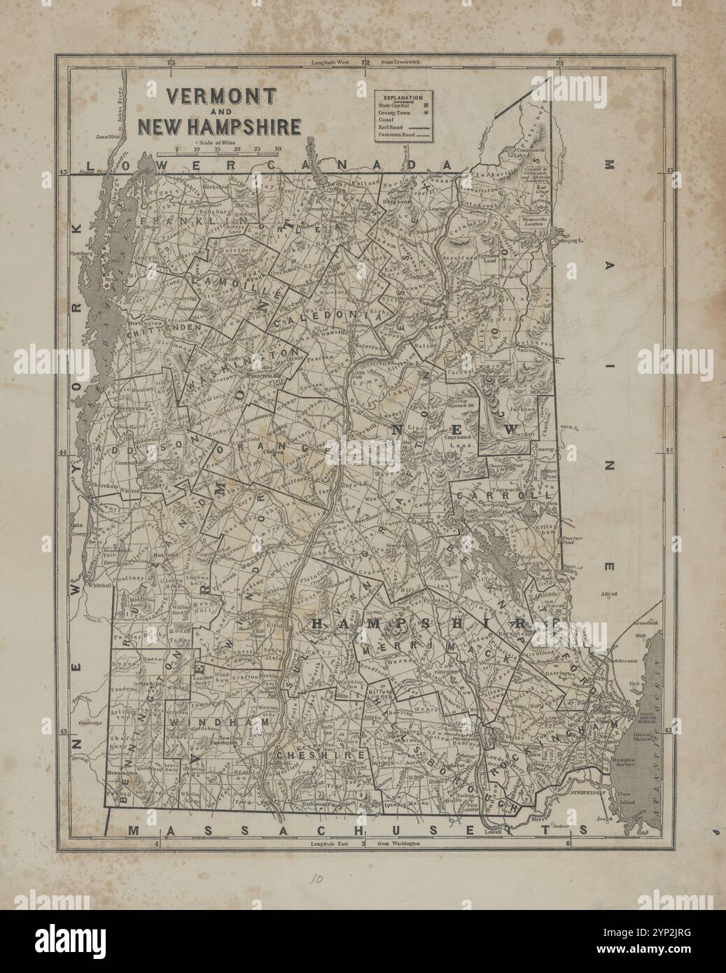 Vermont und New Hampshire. 1842–1845 von Morse, Sidney E. (Sidney Edwards), 1794-1871 Stockfoto