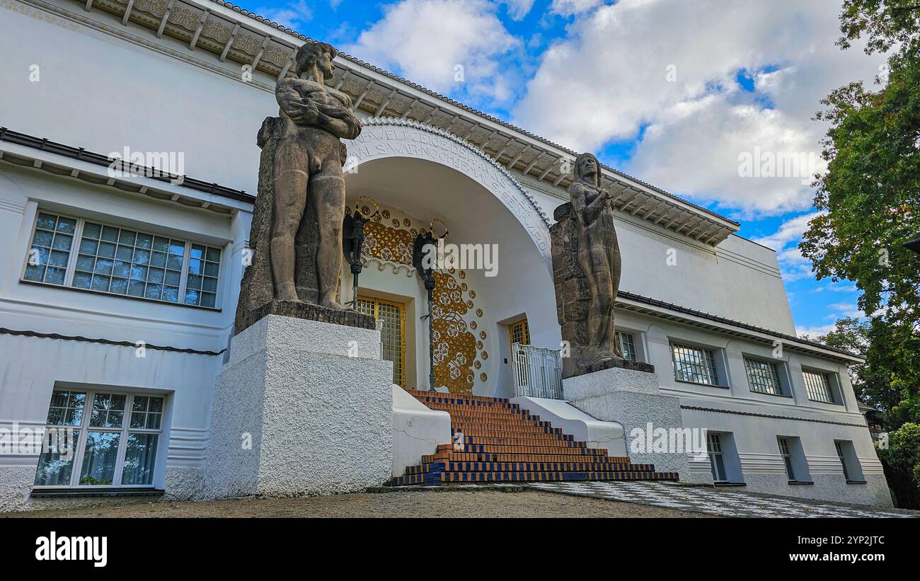 Matthildenhoehe, UNESCO-Weltkulturerbe, Darmstadt, Hessen, Deutschland, Europa Stockfoto
