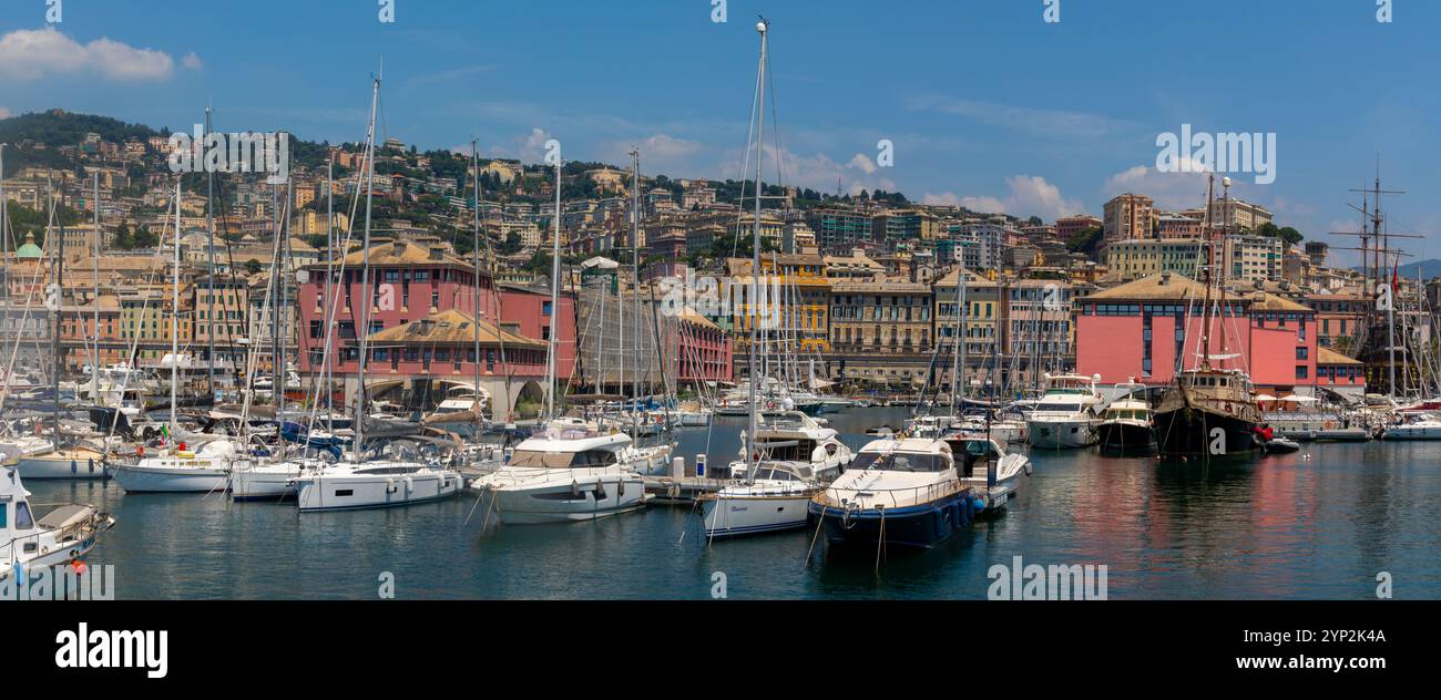 Marina Porto Antico, Genua, Ligurien, Italien, Europa Stockfoto