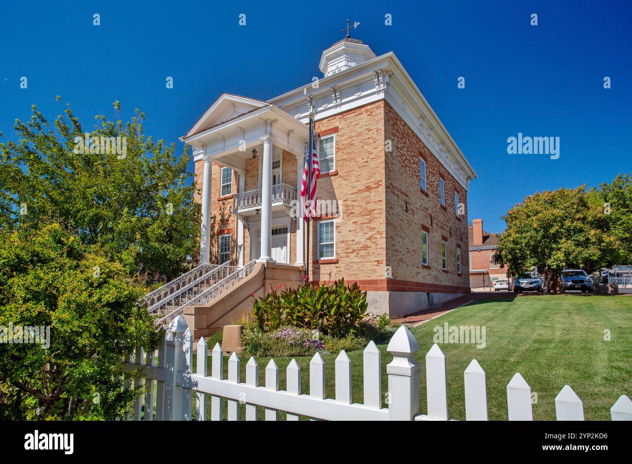 Das St. George Pioneer Courthouse, das älteste öffentliche Gebäude im Washington County Stockfoto