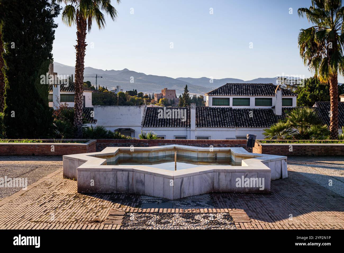 Placeta Cristo de las Azucenas, Albaicin, UNESCO-Weltkulturerbe, Granada, Andalusien, Spanien, Europa Stockfoto