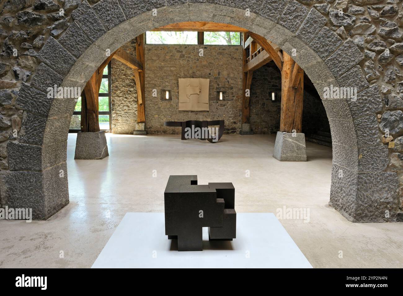 Werke des spanischen baskischen Bildhauers Eduardo Chillida, 1924-2002, Chillida-Leku-Museum, Hernani, Provinz Gipuzkoa, Baskenland, Spanien, Europa Stockfoto