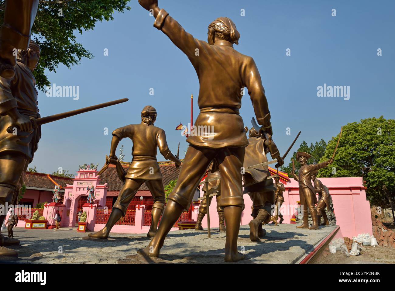 Kriegsdenkmal in Erinnerung an den Gelben Krieg (Perang Kuning) zwischen Javanesen und Chinesen und dem niederländischen Kolonialismus Stockfoto