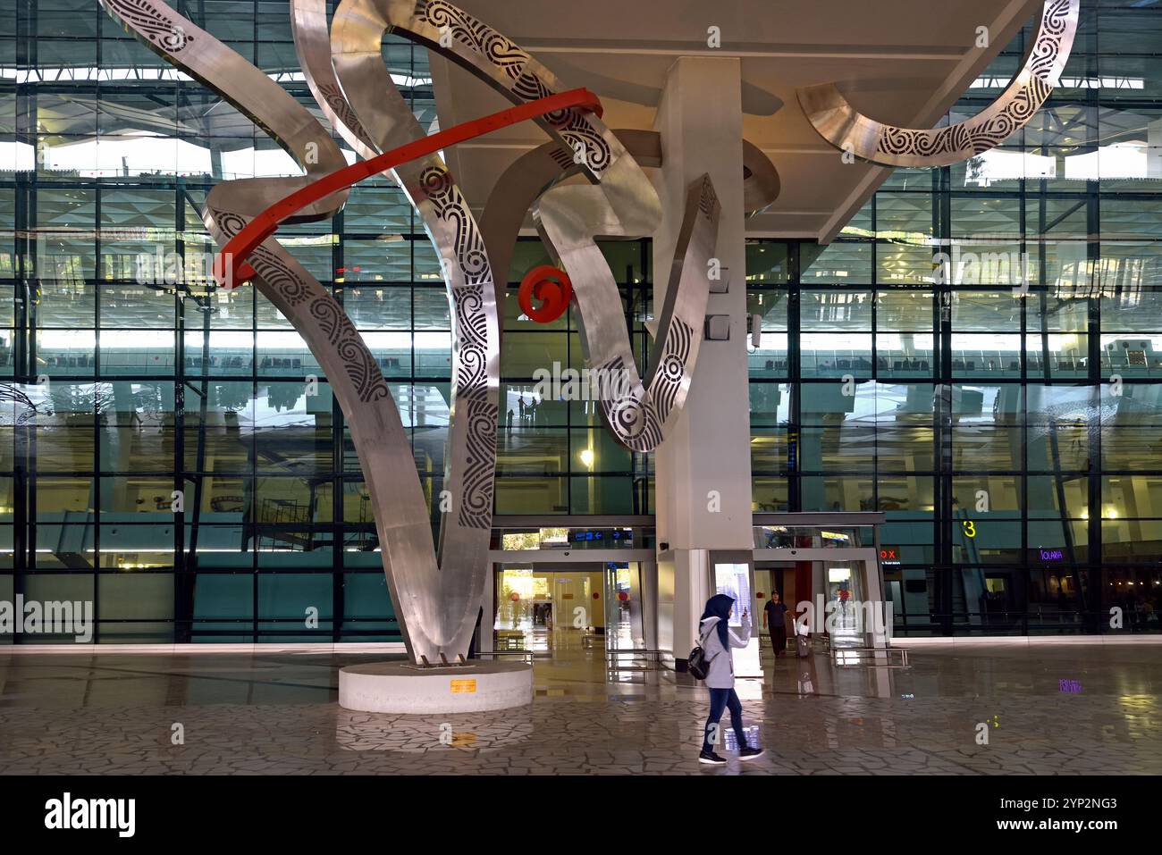 Soekarno-Hatta International Airport Terminal, Jakarta, Java Island, Indonesien, Südostasien, Asien, Asien Stockfoto