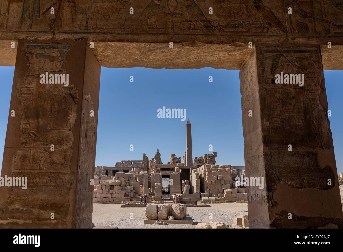 Tempel des Amun, Tempelkomplex von Karnak, UNESCO-Weltkulturerbe, Theben, Ägypten, Nordafrika, Afrika Stockfoto