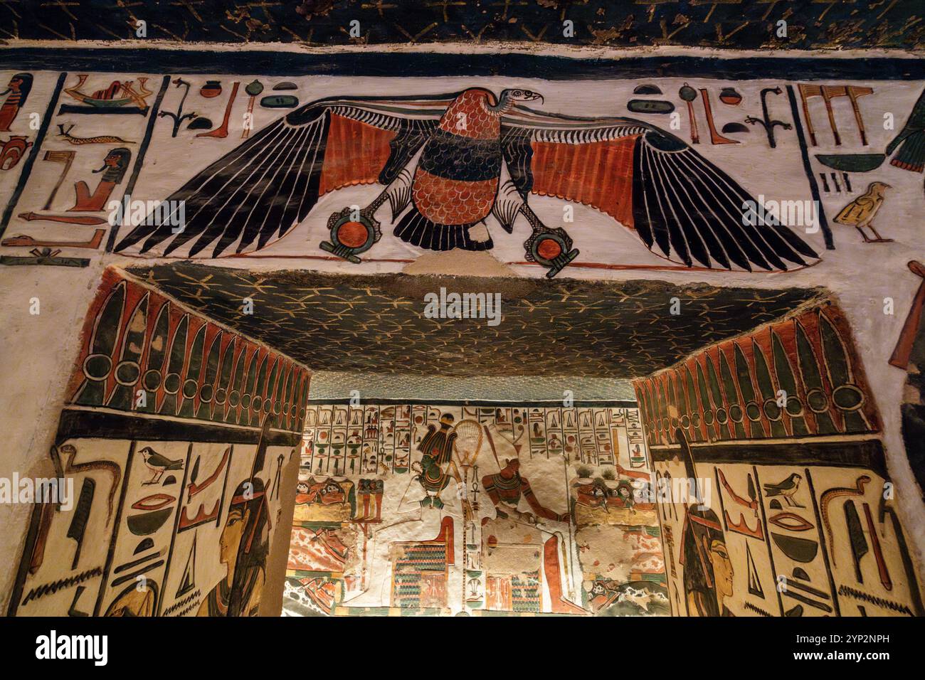 Grab von Nefertari, Tal der Königinnen, UNESCO-Weltkulturerbe, Theben, Ägypten, Nordafrika, Afrika Stockfoto