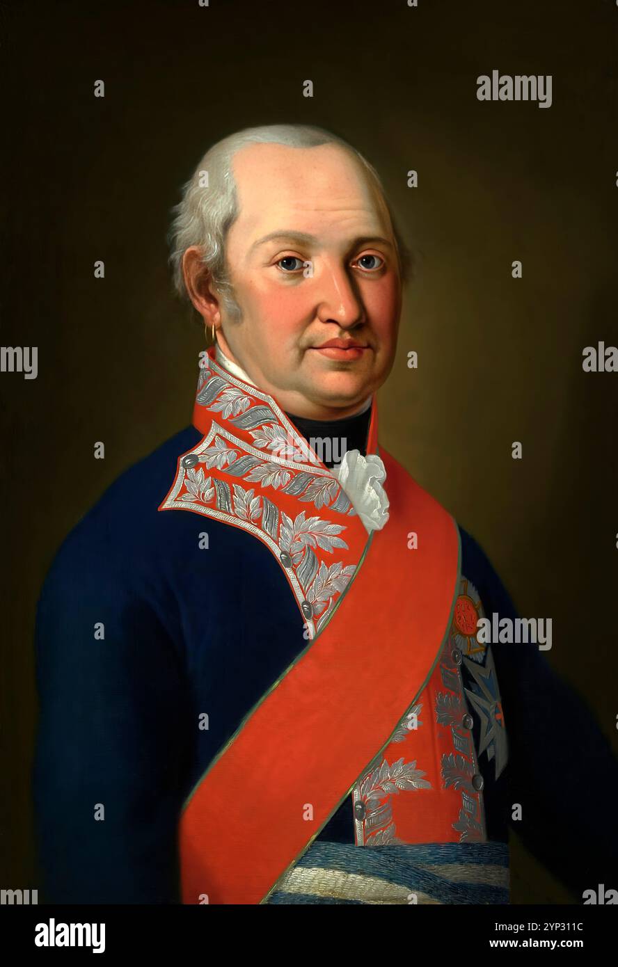 Maximilian I. Joseph oder Max Joseph, 1756–1825, König von Bayern, Pfalzgraf am Rhein, Herzog von Juelich und Berg und Kurfürst des Heiligen Römischen Reiches, digital bearbeitet nach einem Gemälde von Hornöck, 1810 Stockfoto