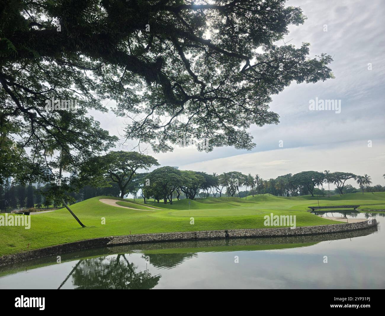 Premier Golfplatz Jakarta - Smartphone-aufgenommenes Stockfoto