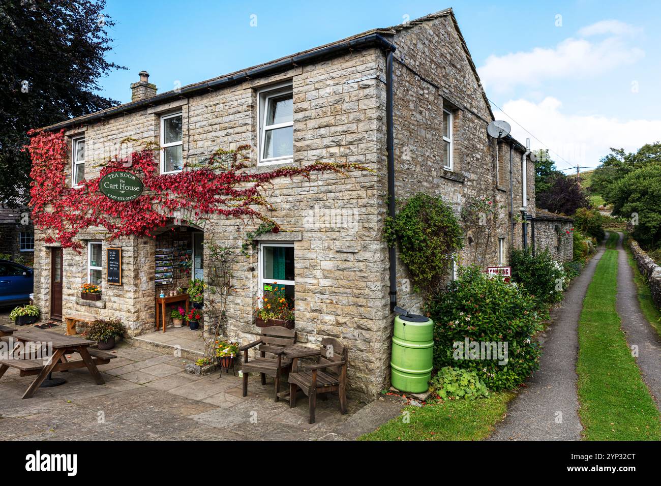 Hardraw, Yorkshire Dales, Yorkshire, Vereinigtes Königreich, England, Hardraw Village, Hardraw Yorkshire, Hardraw Teestube, das Wagenhaus Hardraw, Hardraw UK, Teestube, Stockfoto