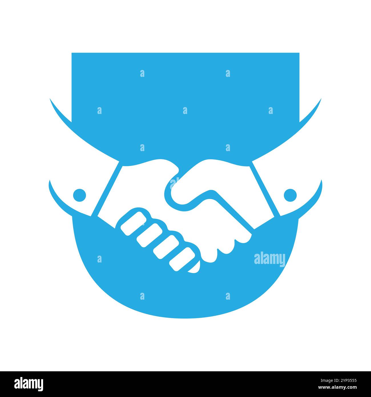 Initial Letter U Agreement Logo Konzept mit Handshake Symbol Vector Template Stock Vektor