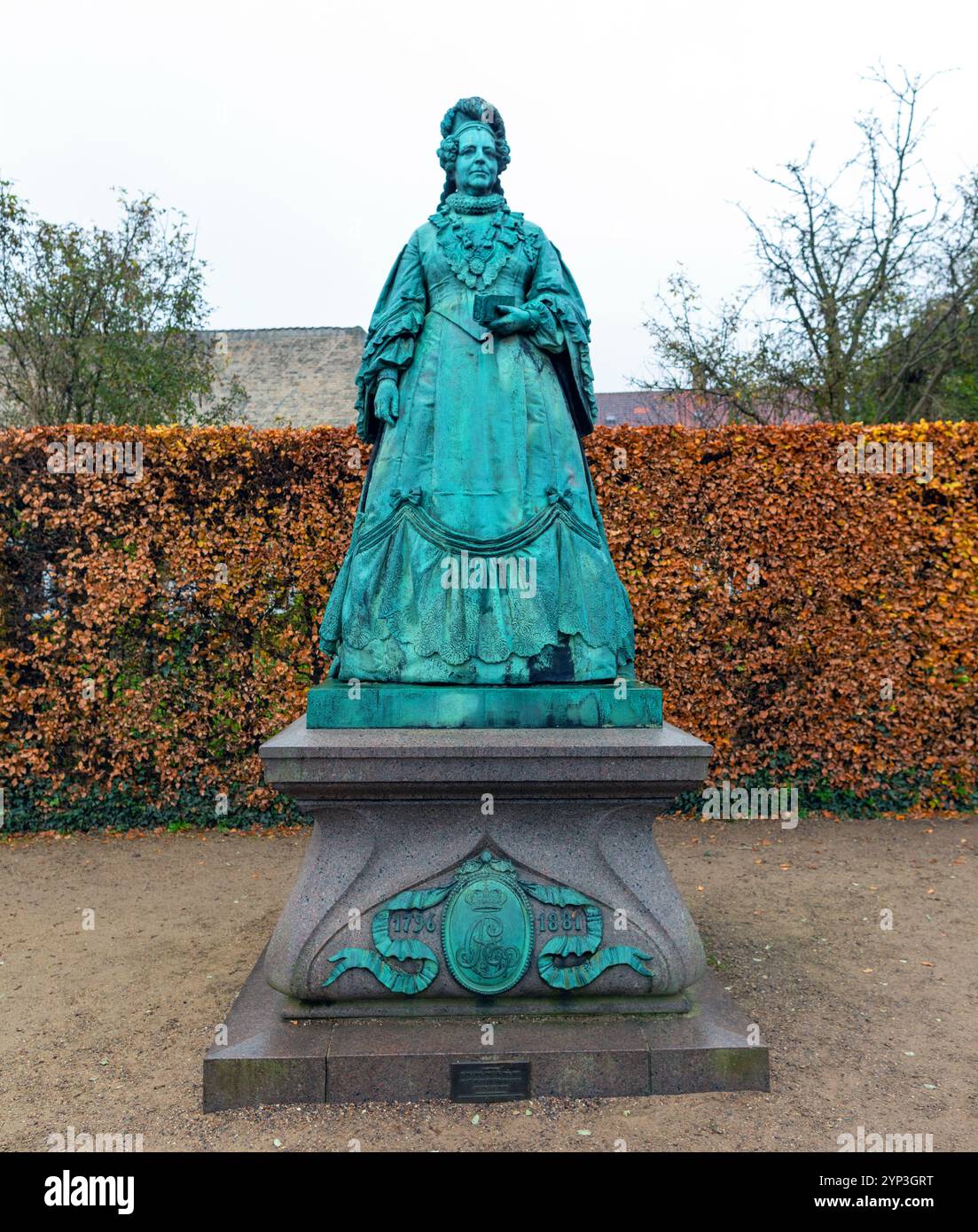 Statue der Königin Caroline Amalie von Vilhelm Bissen und Hans Jurgen Holm Kopenhagen Dänemark Stockfoto