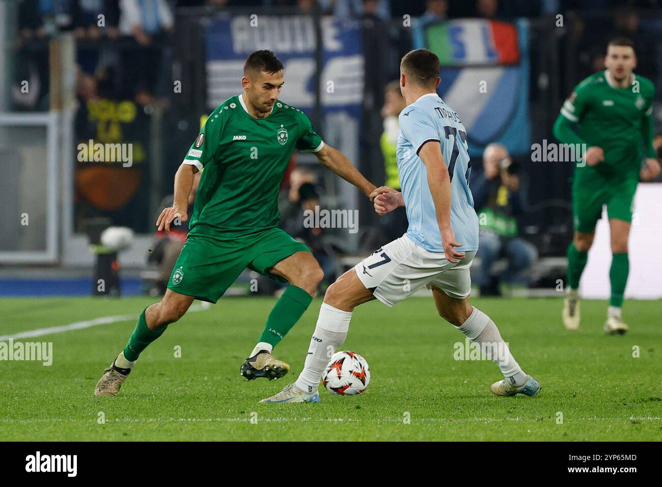 Rom, Latium, Italien. November 2024. Ludogorets' Ivaylo Chochev während der UEFA Europa League 2024/25 League Phase MD3 Spiel SS Lazio - FC Ludogorets 1945 im Stadio Olimpico am 28. November 2024 in Rom, Italien (Foto: © Ciro de Luca/ZUMA Press Wire) NUR ZUR REDAKTIONELLEN VERWENDUNG! Nicht für kommerzielle ZWECKE! Stockfoto