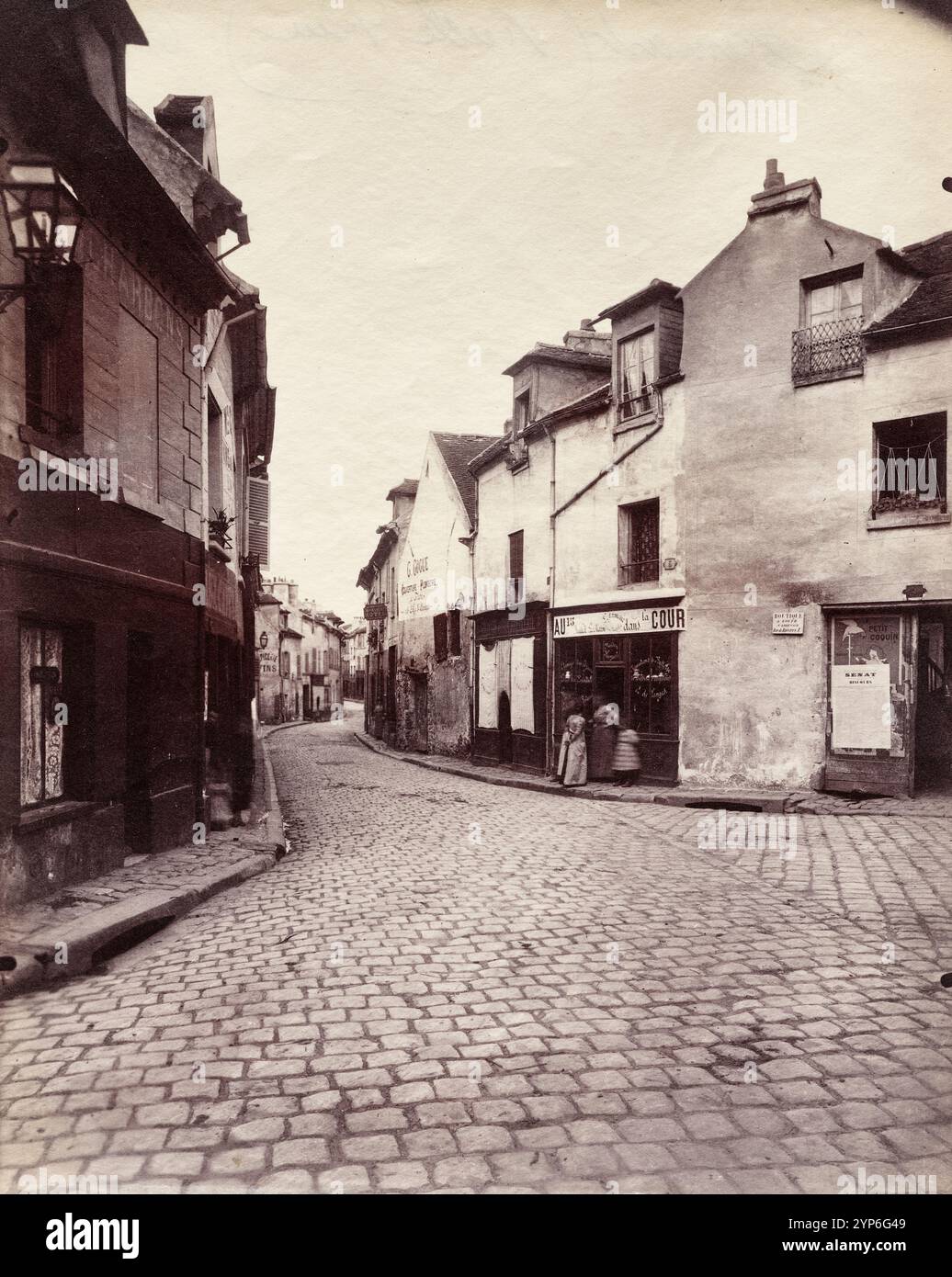 Clamart (Vielle Rue). Eugène Atget. Vor 1914. Albumendruck von Glasnegativ Stockfoto