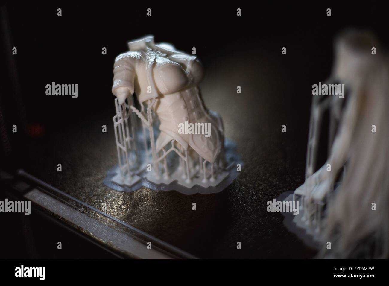 Prozess Drucken eines Modells in einem 3D-Drucker Stockfoto