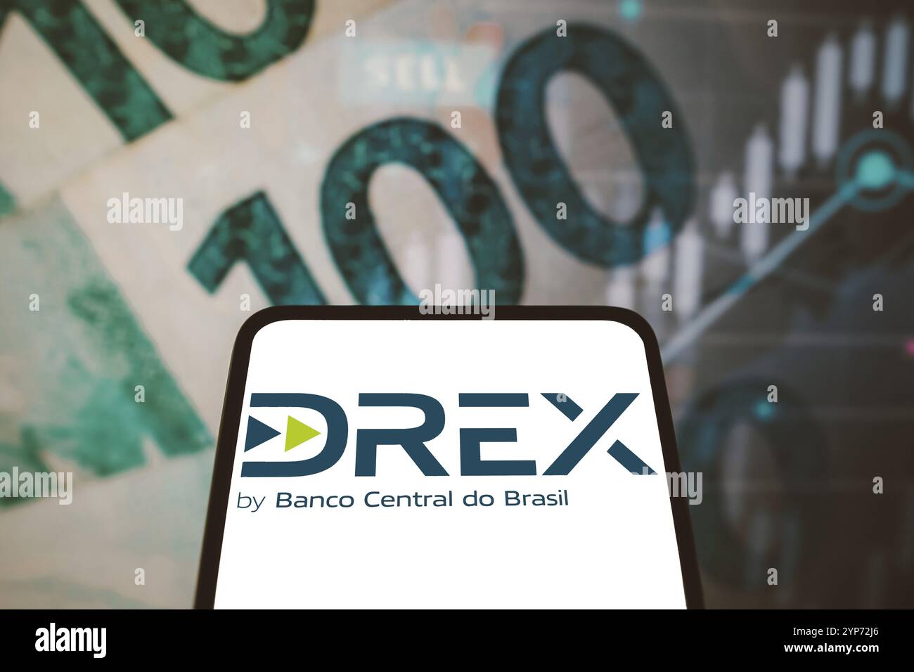 Drex ist die neue brasilianische digitale Währung, die von der Zentralbank ins Leben gerufen wurde Stockfoto