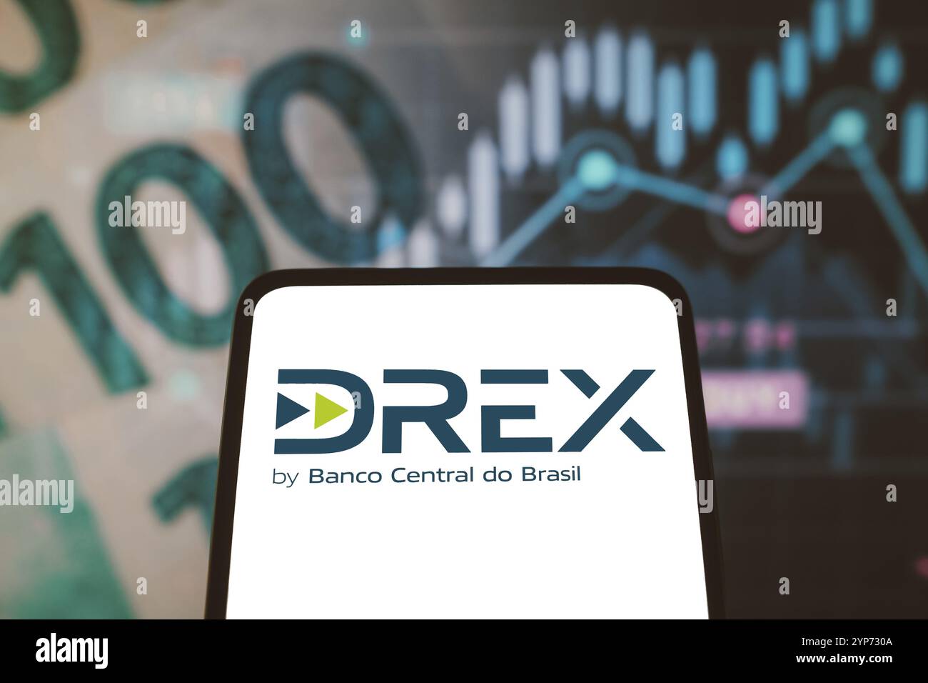 Drex ist die neue brasilianische digitale Währung, die von der Zentralbank ins Leben gerufen wurde Stockfoto