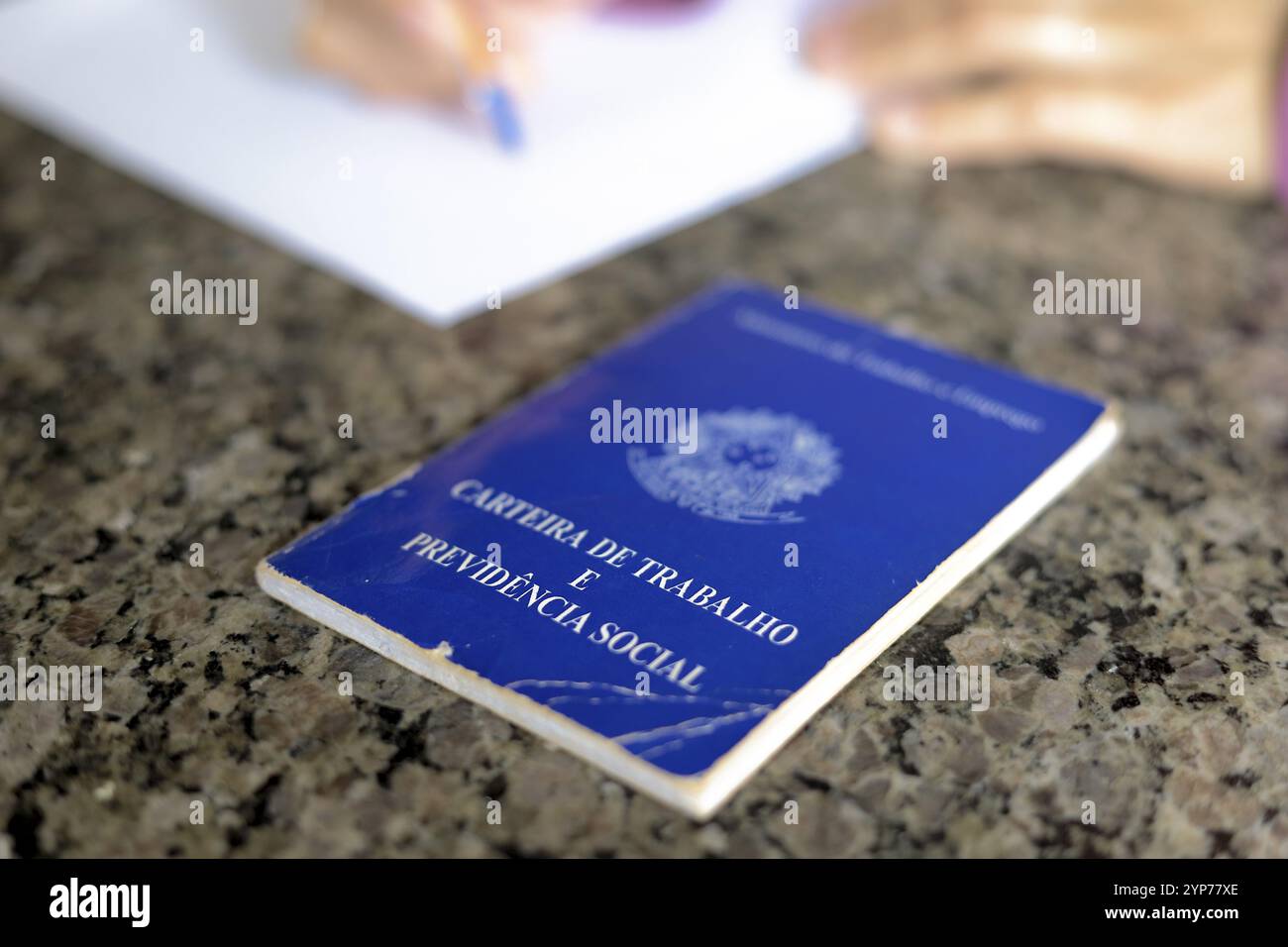 Es ist das Dokument, das den Zugang zu Arbeitnehmerrechten in Brasilien (CLT) garantiert Stockfoto