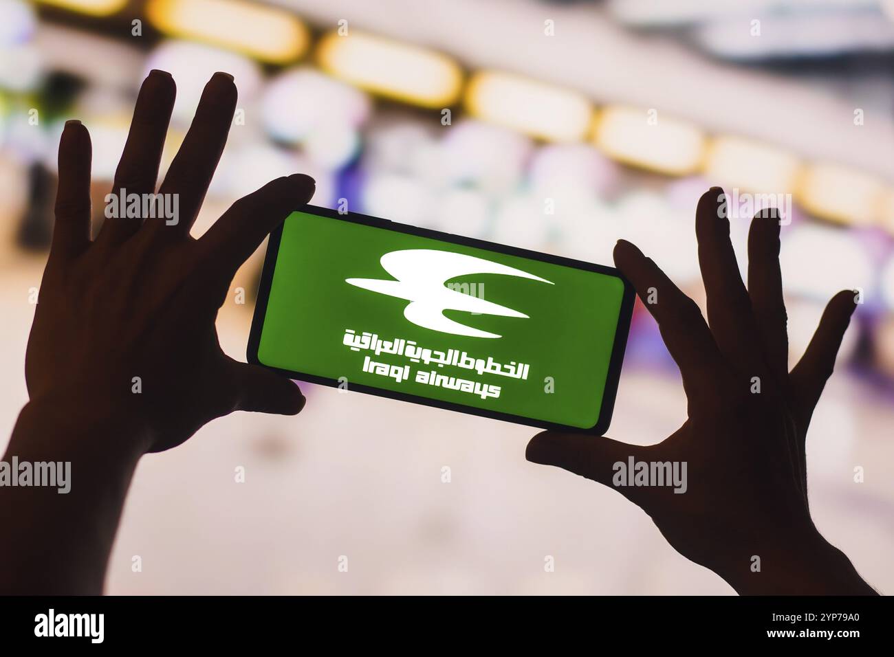 Sie ist die nationale Fluggesellschaft des Irak mit Hauptsitz am Bagdad International Airport Stockfoto