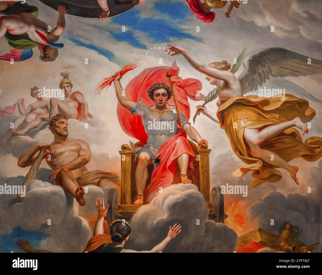 FONTAINEBLEAU FRANCE 16. APRIL, Innenräume und Details der Burg Fontainebleau, Frankreich, 16. APRIL 2013 in Fontainebleau, Frankreich, Europa Stockfoto