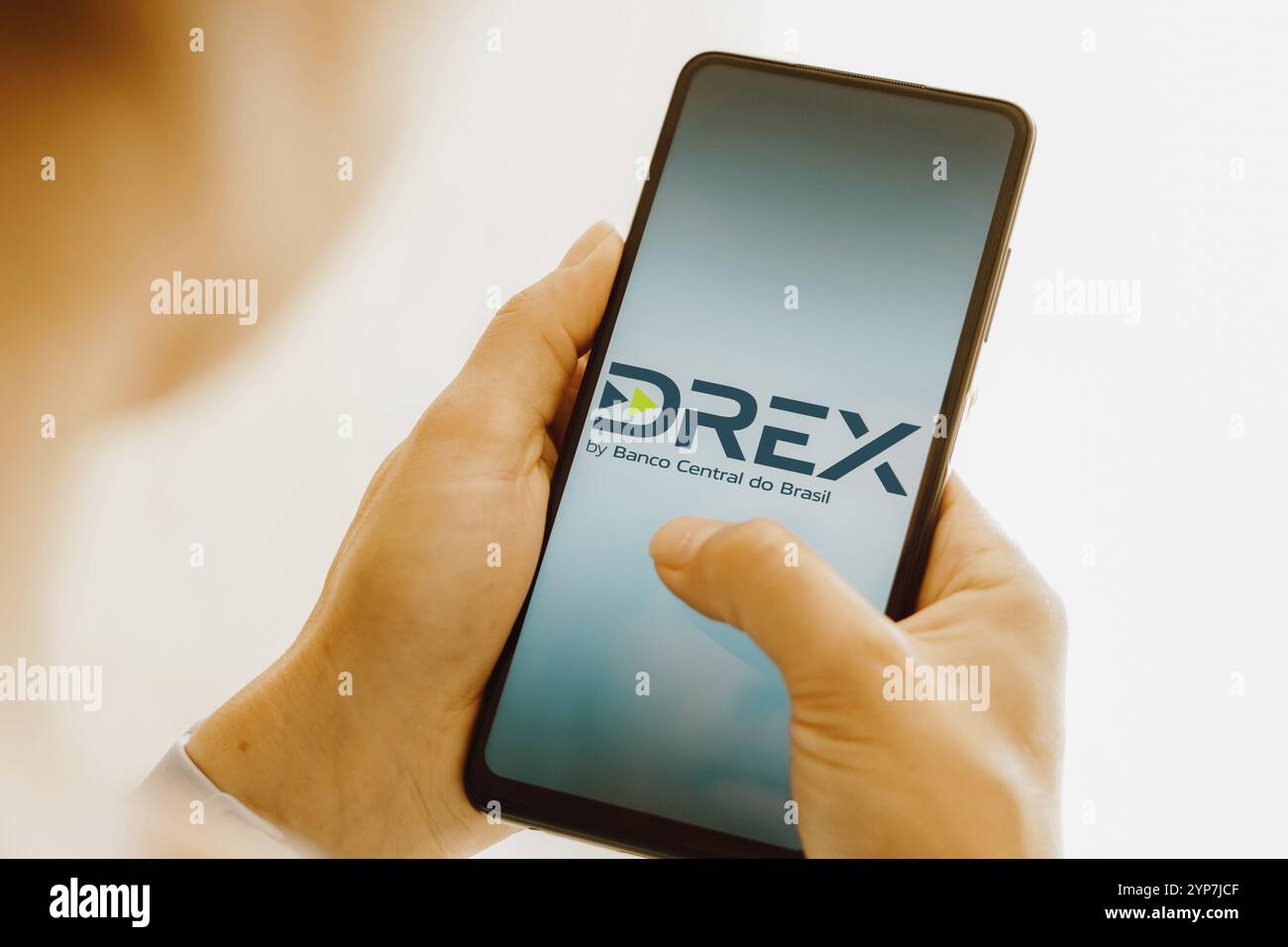 Drex ist die neue brasilianische digitale Währung, die von der Zentralbank ins Leben gerufen wurde Stockfoto