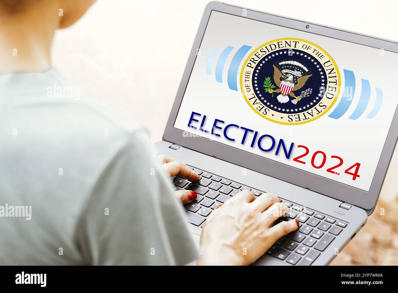 Die Präsidentschaftswahlen 2024 in den Vereinigten Staaten sind die 60. Vierjahreswahlen, die für Dienstag, den 5. November 2024 geplant sind Stockfoto