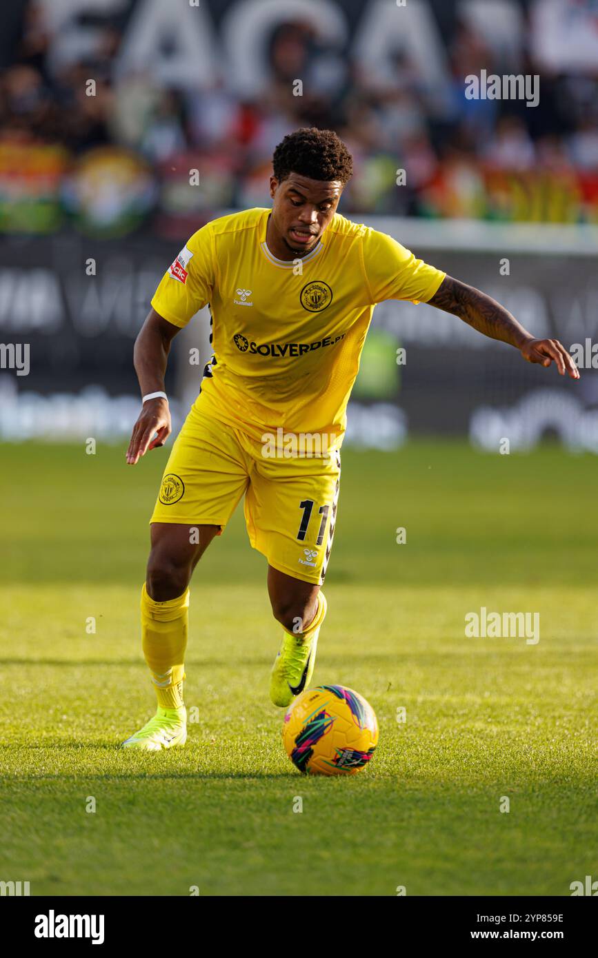 Nigel Thomas beim Spiel der Liga Portugal zwischen den Teams von CF Estrela Amadora und CD Nacional im Estadio Jose Gomes (Maciej Rogowski) Stockfoto