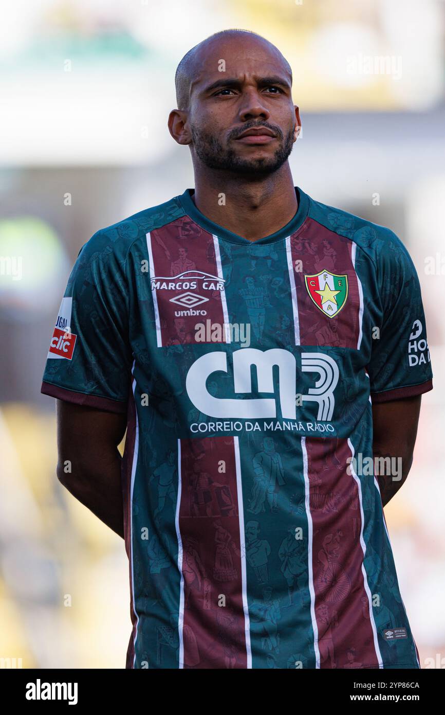 Leo Cordeiro beim Spiel der Liga Portugal zwischen den Teams von CF Estrela Amadora und CD Nacional im Estadio Jose Gomes (Maciej Rogowski) Stockfoto