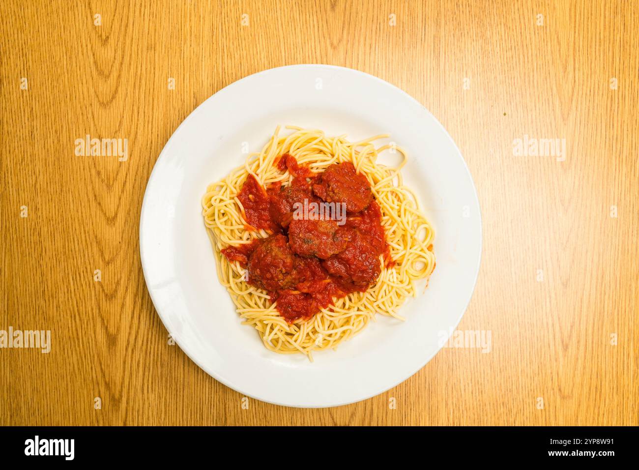 Spaghetti und Fleischbällchen Stockfoto