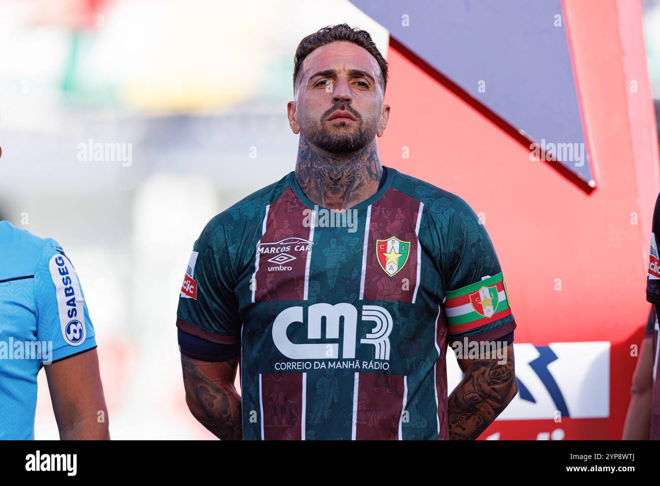 Miguel Lopes (CF Estrela Amadora) wurde während des Liga-Portugal-Spiels zwischen CF Estrela Amadora und CD Nacional im Estadio Jose Gomes gesehen. Endpartitur; CF Estrela Amadora 2:0 CD Nacional Stockfoto