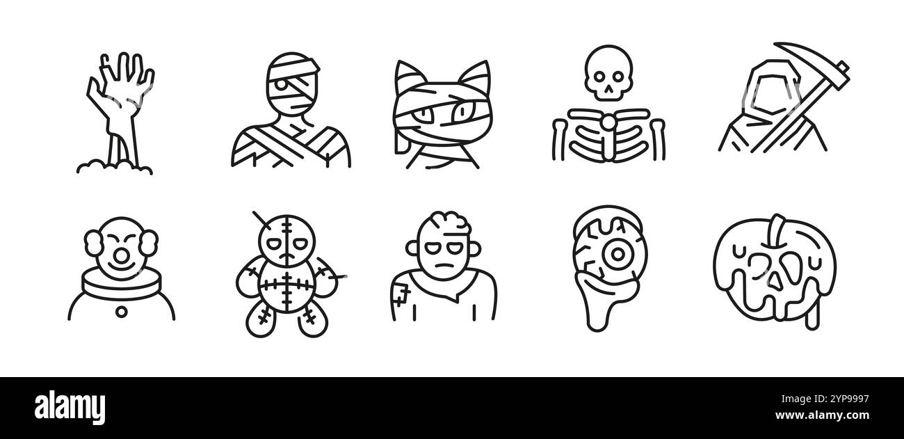 Monster-Symbole Stock Vektor