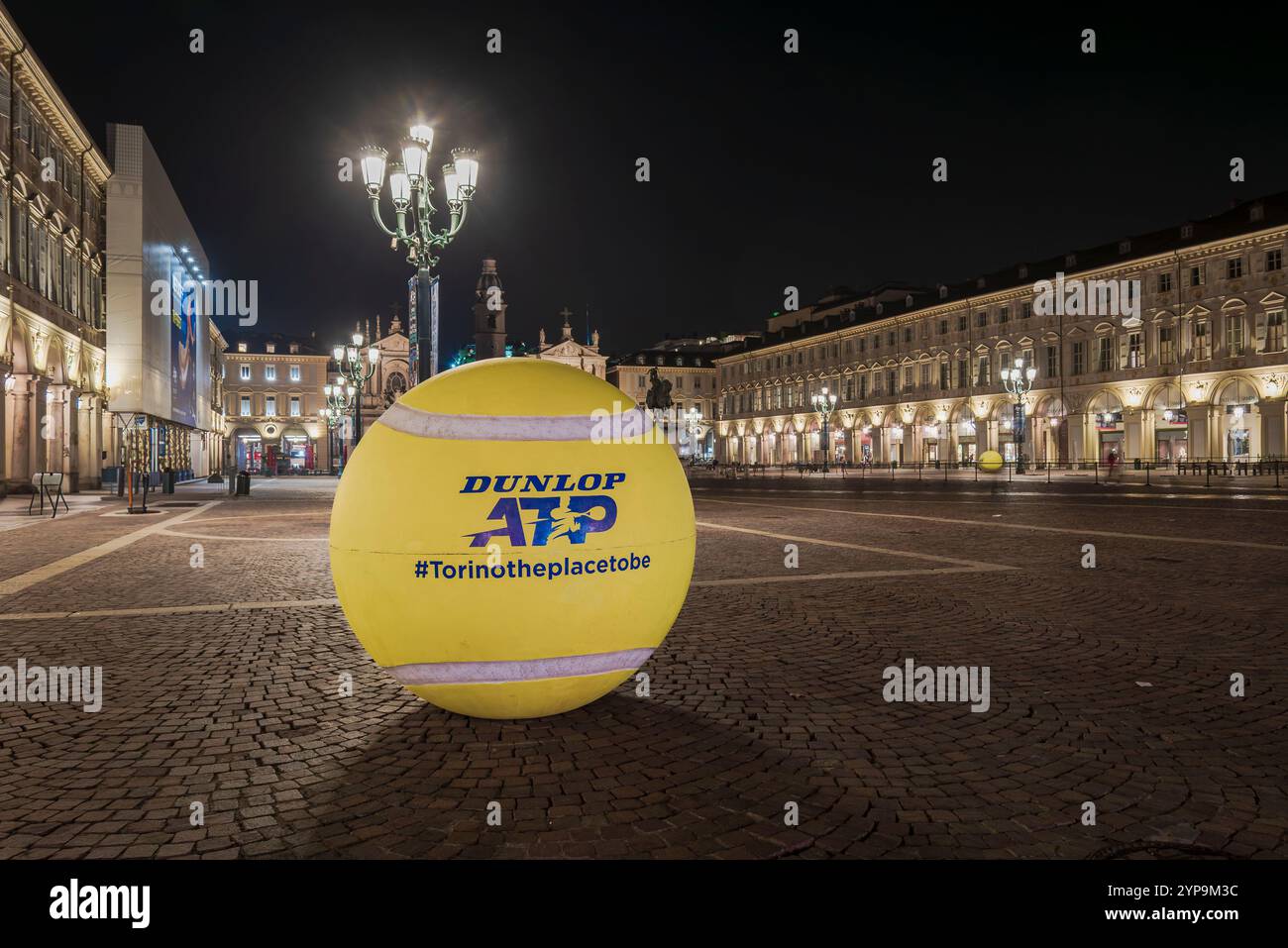 Turin, Italien die besten acht Tennisspieler des Slam treffen sich in Turin im Nitto ATP Finals, um zu entscheiden, wer der beste ist. Stockfoto