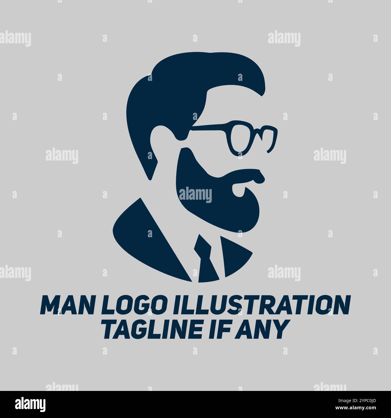 Man-Logo, Man-Illustration, Creative Man-Logo, Minimalistisches Man-Logo, Abstraktes Man-Logo, Professionelles Mann-Logo, Moderne Mann-Illustration, Einzigartiges Mann-Logo Stock Vektor