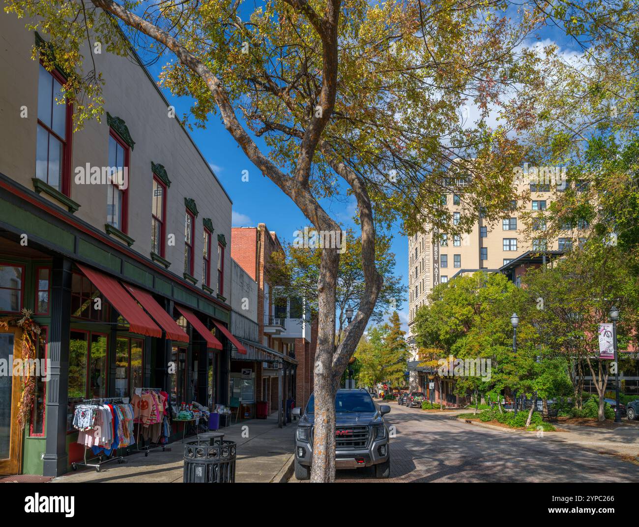 Washington Street im historischen Stadtzentrum von Vicksburg, Mississippi, USA Stockfoto