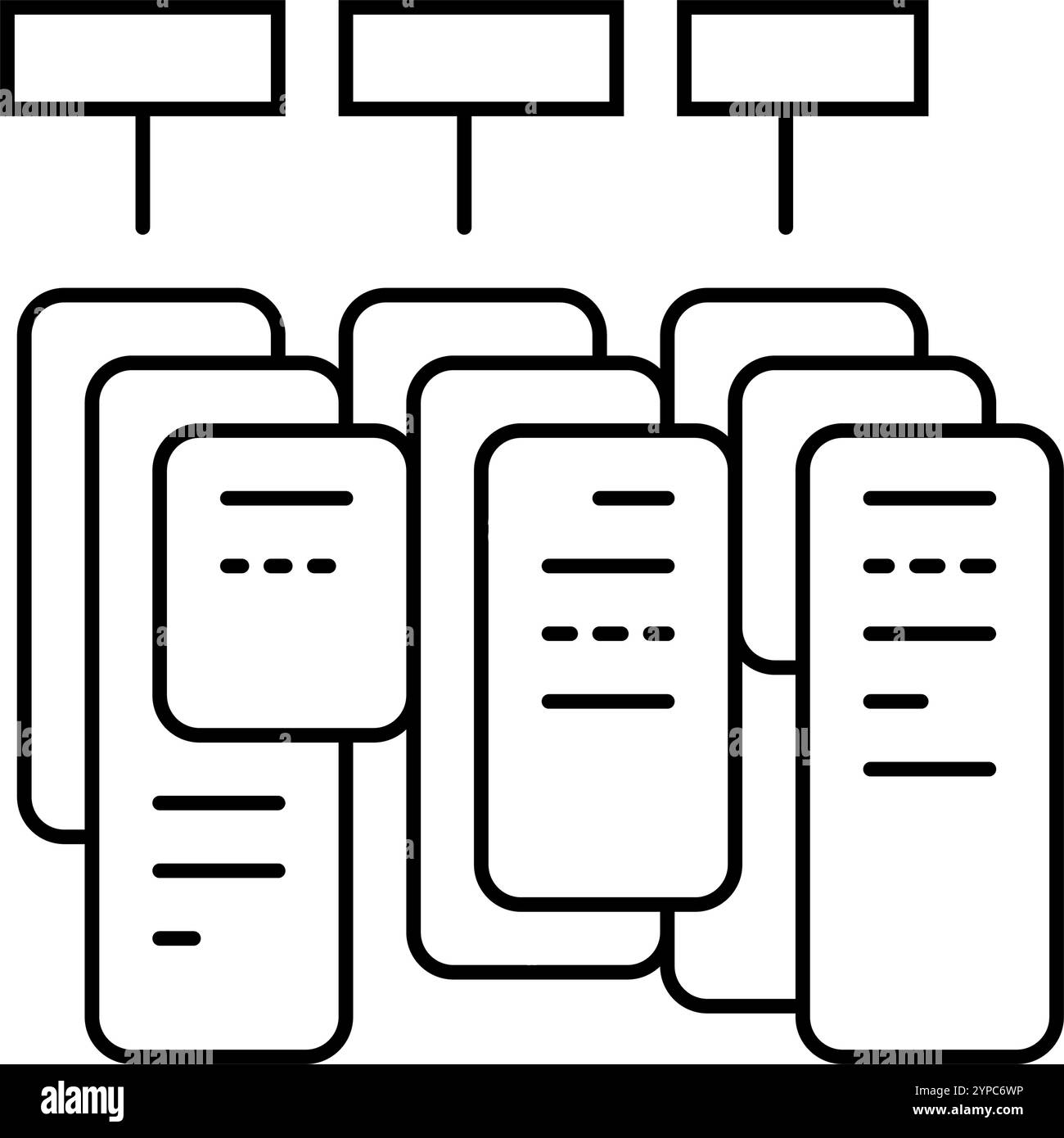 Darstellung des Symbols für die Zeitverwaltung von Aufgaben Stock Vektor