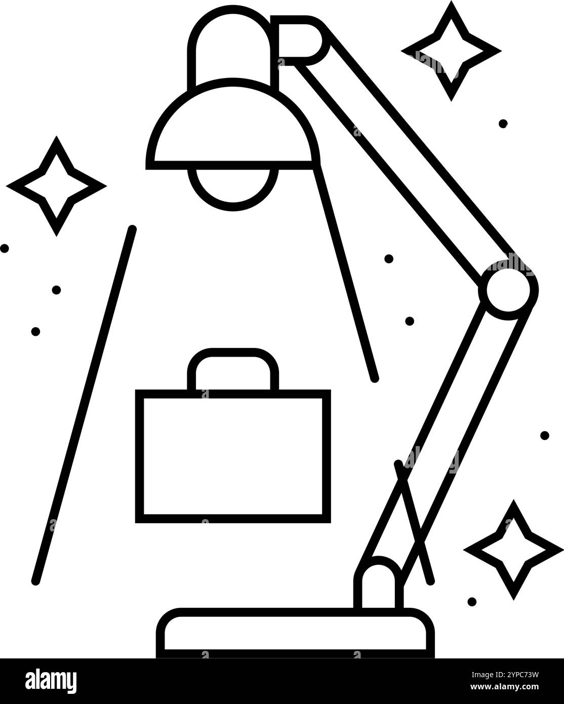 Deep Work Time Management Line Vektor Illustration Stock Vektor