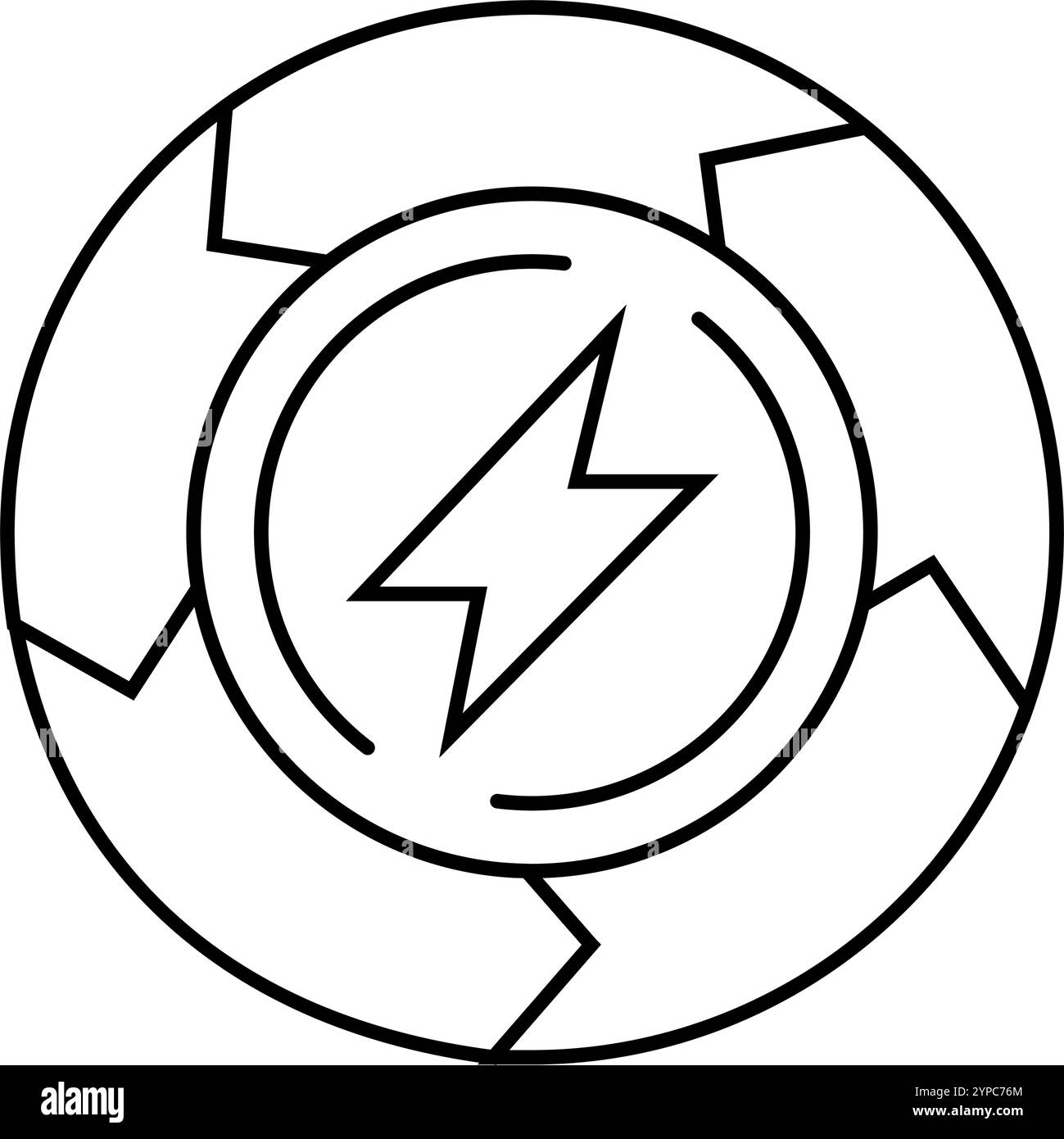 Illustration des Symbols für die Zeitlinie des Energiemanagements Stock Vektor