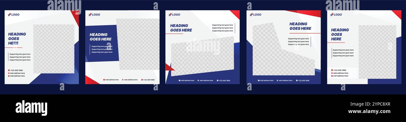 Modernes Design Für Social Media Posts – Quadratische Banner-Designs – Neue Design Für Post-Layouts Stock Vektor