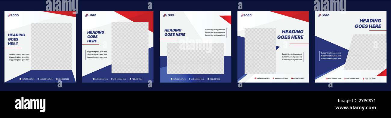 Modernes Design Für Social Media Posts – Quadratische Banner-Designs – Neue Design Für Post-Layouts Stock Vektor