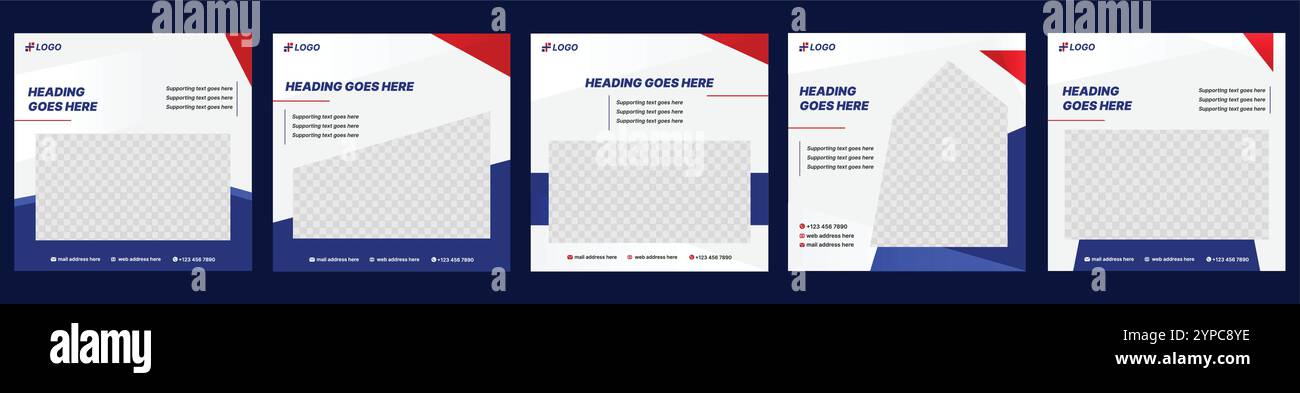 Modernes Design Für Social Media Posts – Quadratische Banner-Designs – Neue Design Für Post-Layouts Stock Vektor