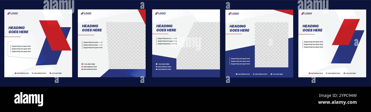 Modernes Design Für Social Media Posts – Quadratische Banner-Designs – Neue Design Für Post-Layouts Stock Vektor