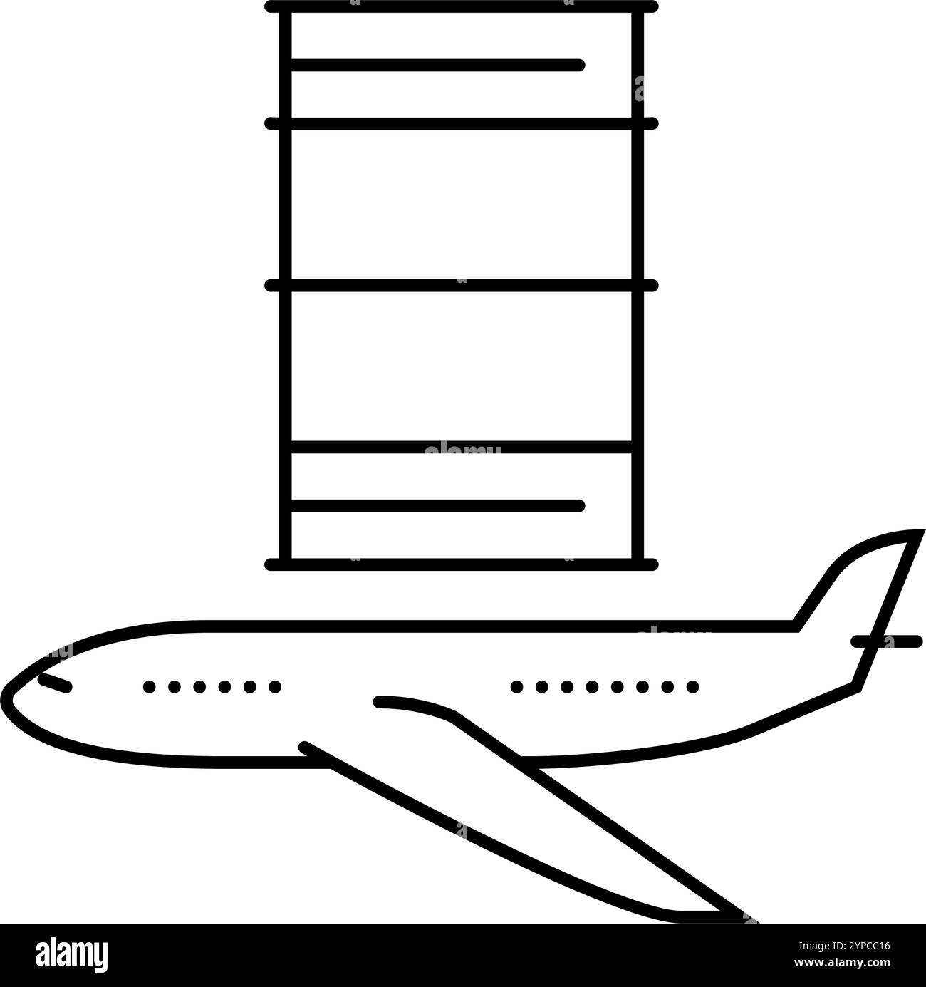 Jetfuel Oil Industrielinie Symbol Vektorillustration Stock Vektor