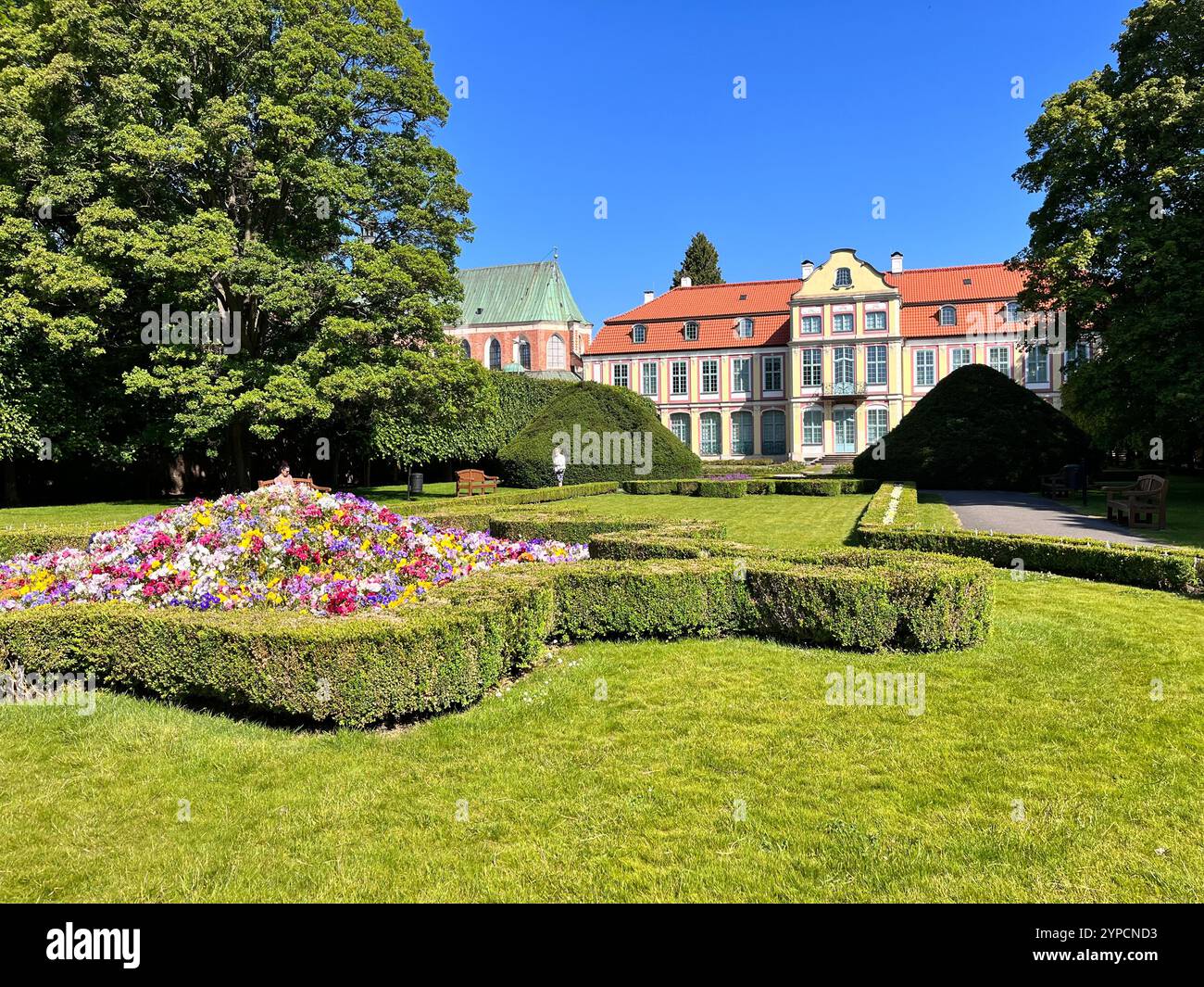 Abt's Palace, Museum, Danzig Polen, Oliva Park, Park Oliwa, Oliwski Park, Travel, Danzig Park, Urban, City Park, lebhaft, friedlich, Danziger Palast Stockfoto